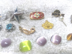 Lot of 17 Earrings Pins Crystals Rhinestones Buckle Parts For Parts Repair Use