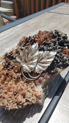 Vintage 1930’s Danecraft 925 Sterling Silver Double Leaf Art Deco Brooch