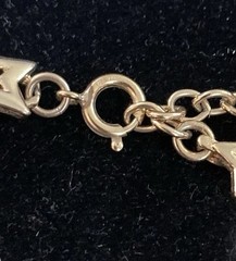 14K Gold Filled Necklace Celestial Stars Links Luxury Pc Vintage 18” Spring Ring