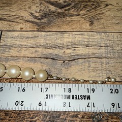 Vintage Large Champagne Pearls Hand Tied Choker Necklace