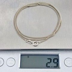 Vintage Sterling Silver 925 Curb Link Chain Necklace 18″