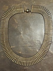 Vintage 1970-80s UnoAerre Cleopatra Fringe Necklace Crafted From Yellow Gold