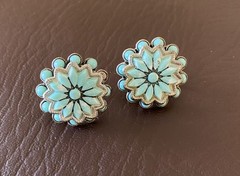 Vintage Estate Clip Ons Screw Back Earrings Lot 5 Pairs Glass Cameo Faux Pearl