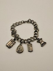 Vintage Pacific Bell Sterling Silver Attendance Charm Bracelet 108.6 OZ