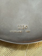 vintage sterling pendant necklace Signed MMA 46.3 Grams