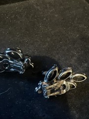 Juliana Book Piece. Black Navette, Chaton & Faceted Crystal Cha Cha Earrings