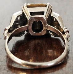 Vintage Uncas Mfg Co Sterling Silver CZ Ring