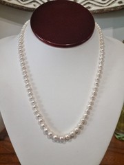 Vintage 14k White Gold Peacock Pearl & Sterling Silver Pearl Necklaces See Video