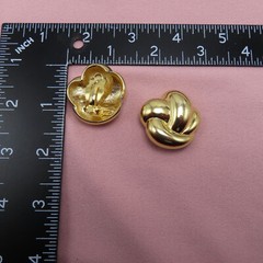 F.O. Fernando Originals Earrings Vintage Gold 1.25 in Nuggets Statement 178f