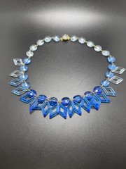 1940’s-1950’s Art Deco Rival Lucite Blue Necklace