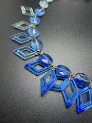 1940’s-1950’s Art Deco Rival Lucite Blue Necklace