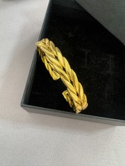 Designer *DavidYuman* Open Cuff Bangle Bracelets Women/Men 18K Gold Loop Wrist