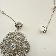 Joseph Esposito Necklace Art Deco Sterling Silver Magnetic Interchangeable 925