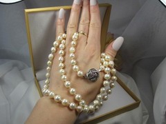 Antique Art Deco Hand-Knotted Baroque Pearls & Rubies Timeless Classic Necklace