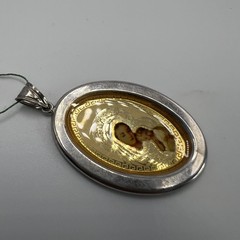 Vintage Ukraine Pendant Icon Sterling Silver 925 Enamel Jewelry Beautiful 1.7gr