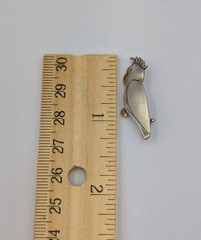 Vtg Australia Sterling Silver Cockatoo Parrot Brooch Pin 925 Map Mark C-Clasp