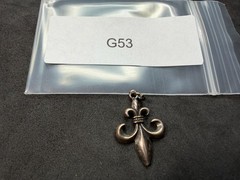 2.45g Vintage Sterling Silver 925 Fleur De Lis Pendant French Lily Charm M