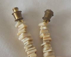Unisex Beige Cream Puka Heishi Shell Choker Necklace 16 Inches