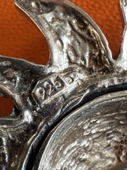 Vintage Sterling Silver Sun Burst Brooch