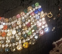 BIJOUXMG, Vintage Rhinestone Bracelet, 1950s