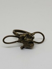 Vintage Brutalist Modernist Brass Abstract Free Form Ring Size 6