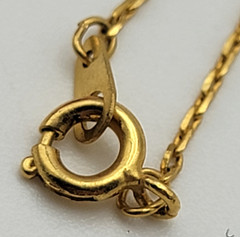 Vintage Gold Plated Boston Link Chain Necklace 15.5″ Spring Ring Clasp