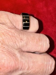 Vintage Sterling Silver Onyx Ring 6.5