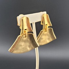 Vtg Lg Earrings Dangle Unsigned LES BERNARD Fashion Jewelry Runway Statement St9