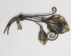 Signed Pegasus Coro 925 Sterling Silver Calla Lily Flower Brooch 3.25″ 13.5g