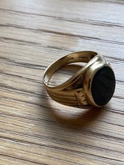 Vintage Men’s Art Deco Copley Ring 10K Yellow Gold Black Onyx 4.9 grs Not Scrap