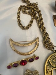 VTG Gold Tone Jewelry Lot ALL SIGNED Napier Marvella Amway AJC Carolee Whiting D