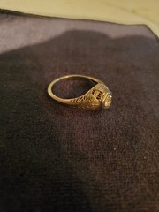 Antique Art Deco 1920’s 14k White Gold Diamond Filligree Engagement Ring .30ct