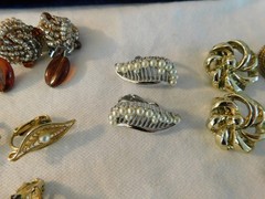 Vintage Earrings Lot Trifari Richelieu Napier Roman Marvella Lisner 1928 Capri