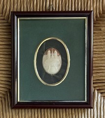 Vintage Carved Italian Shell Souvenir Cameo – The Spanish Steps, Rome – Framed