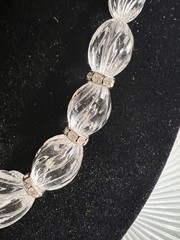 Vintage Acrylic Faceted Beads With Rondel Accents. 28 In Beautiful!