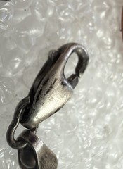 21.4g .925 Silver Vintage made in Italy Rope Med Lock Crimp 24Inch Necklace
