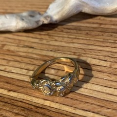 VTG Castings On Parade Nugget Ring Size 6 1988 Gold Tone no stones