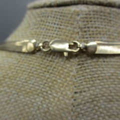 Vintage Flat Chain Necklace Gold Tone Classic 24 Inch
