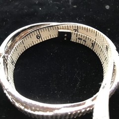 Vintage Signed LL 925 Sterling Silver Black Onyx Cubic Zirconia Bangle Bracelet