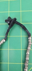 Vintage African Elephant Necklace Hand Carved Black Horn Natural Bovine Bone