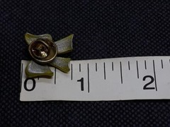 VINTAGE Mustard Yellow Enamel Bow Ribbon Lapel Pin