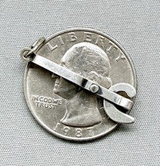Vintage Beau Sterling Silver Corkscrew Charm Bottle Opener Barware