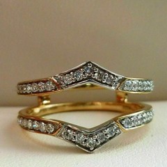 1.25Ct Round Lab Created Diamond Enhancer Wrap 14K Gold FN Engagement Band Ring