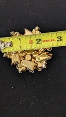 VTG DeLizza & Elster D&E Juliana Trembler Brooch Pin w/ 6 Dangle Clusters