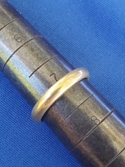 Original 22 KARAT SOLID GOLD Deco Wedding Band Size 7 Anniversary Ring 6.31 Gram