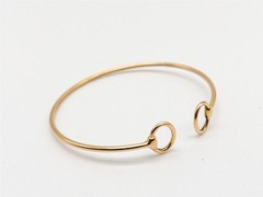 $5860 HERMES Signed HORSE BIT 18k Rose Gold Bangle Bracelet RARE