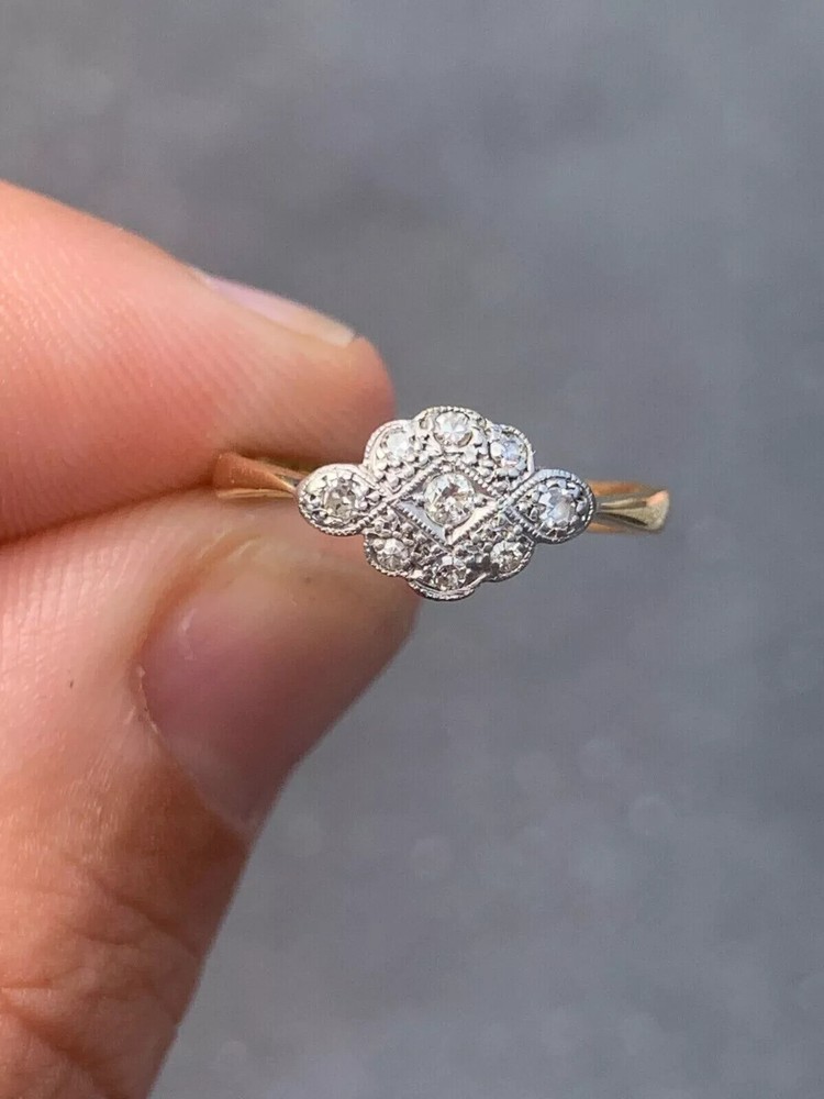 Art Deco Vintage 1.8Ct Round Cut Lab Created Diamond 925 Silver Engagement Ring