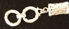 Vintage SU Thailand Sterling Silver 925 Bali Style Link Bracelet 6.5″-7.”