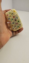 A 1950 Vintage Weiss Multi-Color Stone Thick Bracelet