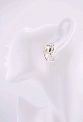 Vintage Elsa Peretti Tiffany & Co Sterling Silver Minimalist Hoop Earrings Rare